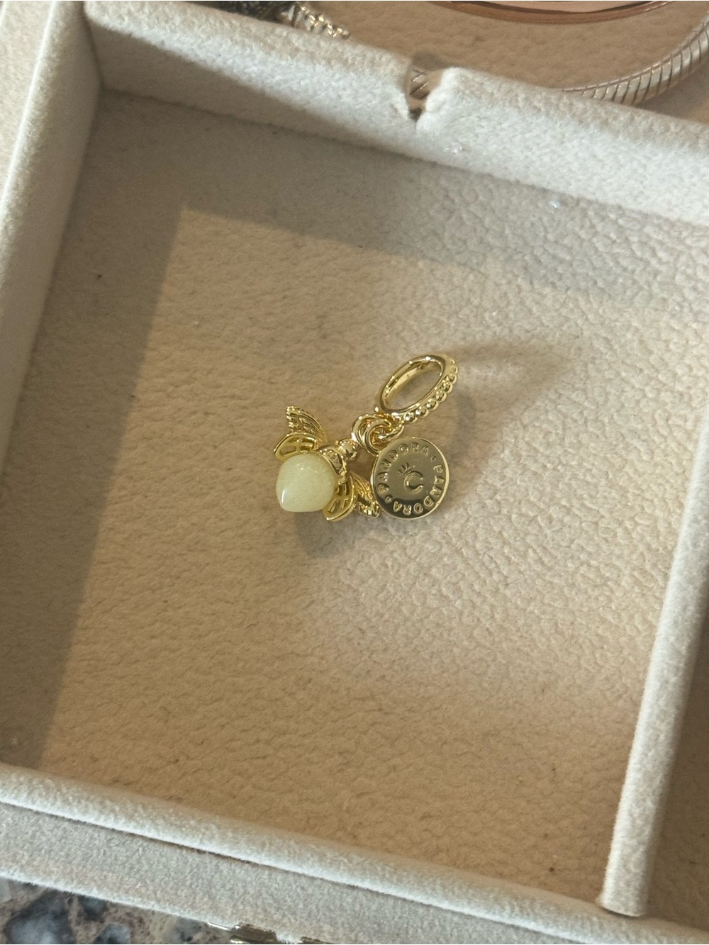 Pandora gold firefly charm